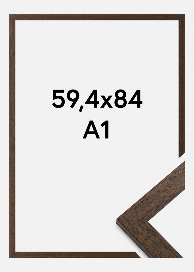 Moldura Brown Wood Vidro acrílico 59,4x84 cm (A1)