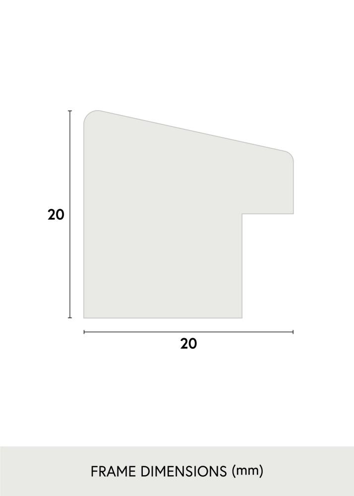 Moldura Fiorito Branco 40x60 cm - Passe-partout Branco 32,9x48,3 cm (A3+)