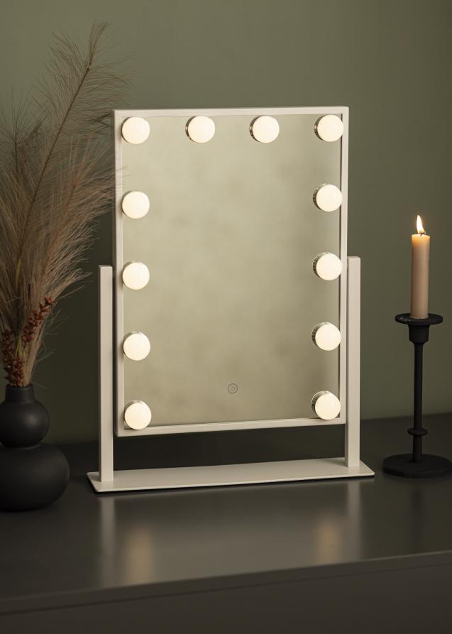 KAILA Espelho para toucador I Branco - 36x47 cm