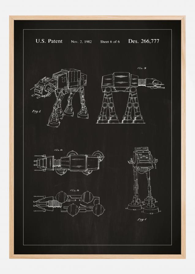 Desenho de patentes - Star Wars - Walker - Preto Póster