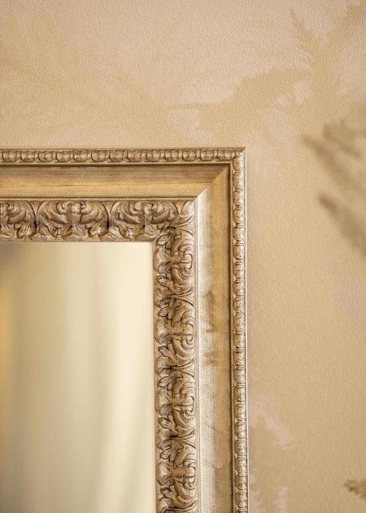 Espelho Drottningholm Prateado III - Tamanho personalizvel