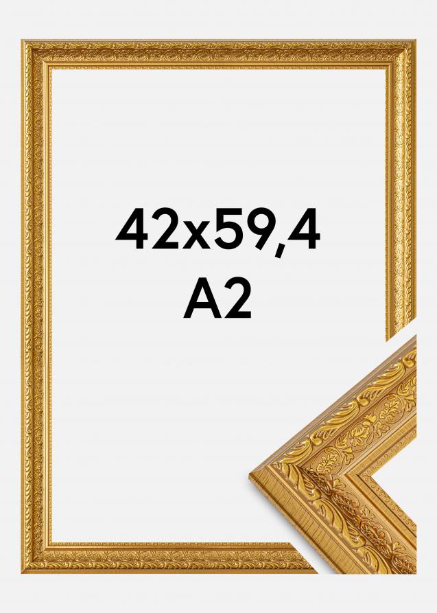 Moldura Ornate Vidro acrílico Dourado 42x59,4 cm (A2)