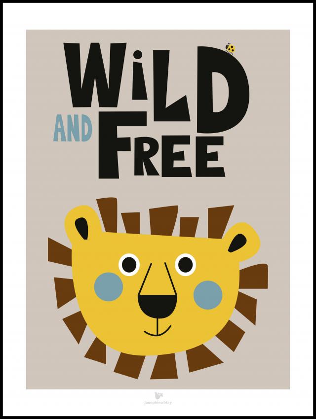 Wild and Free - Beige Póster