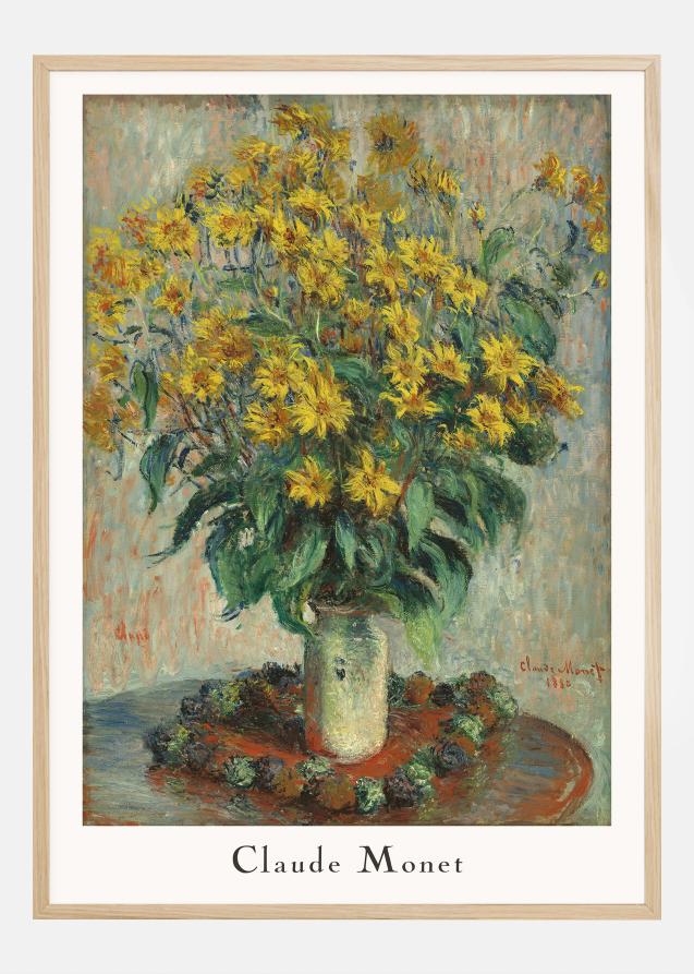 Claude Monet -Jerusalem Artichoke Flowers Póster