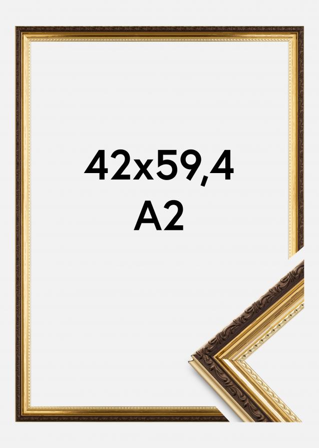 Moldura Abisko Vidro acrílico Dourado 42x59,4 cm (A2)