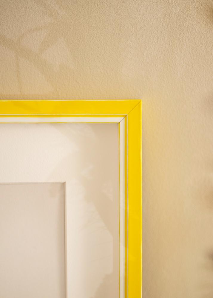 Moldura Diana Vidro acrlico Amarelo 50x50 cm