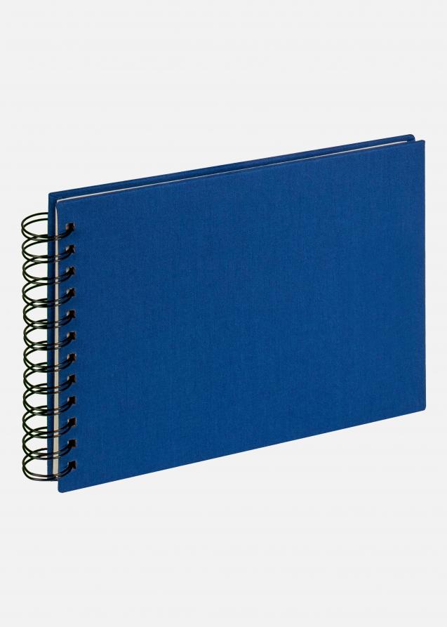 Cloth Álbum de espiral Azul - 19,5x15 cm (40 Páginas pretas / 20 folhas)