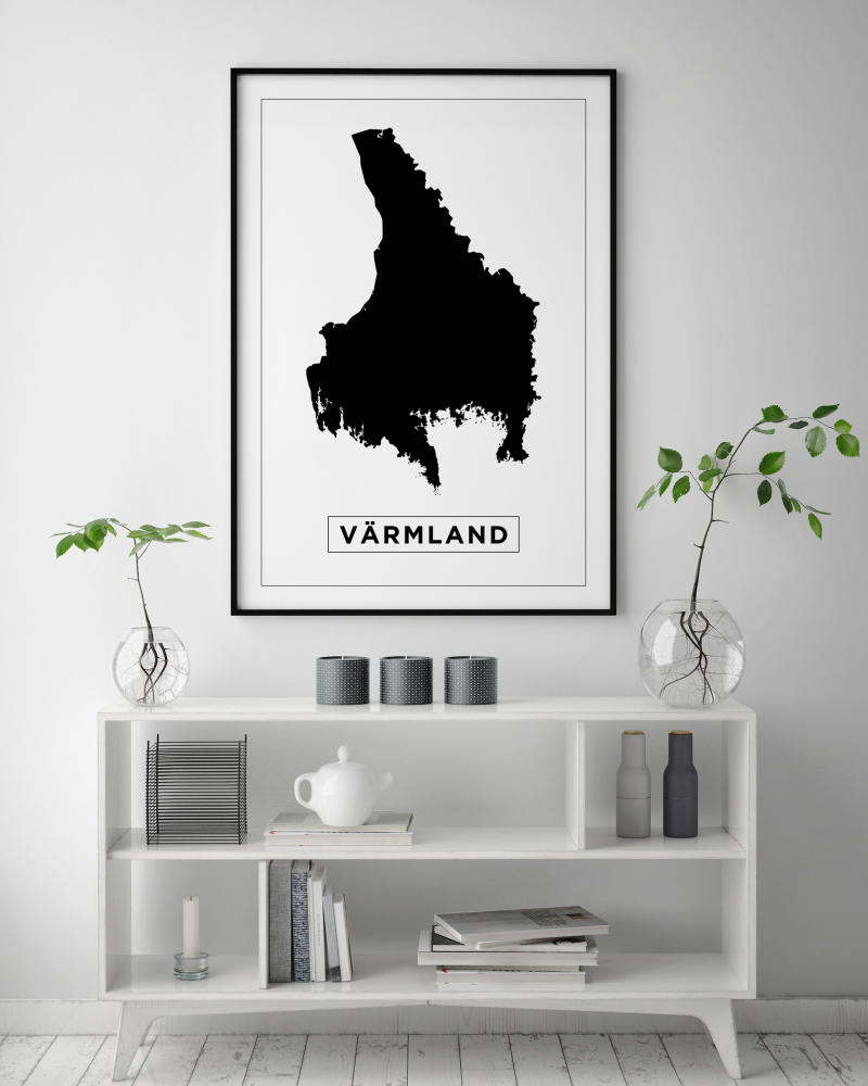 Mapa - Vrmland - Cartaz Branco