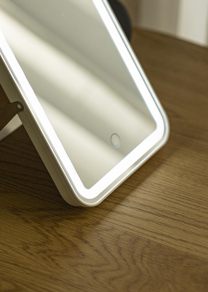 KAILA Espelho para toucador Travel LED Recarregvel Branco 17x23 cm