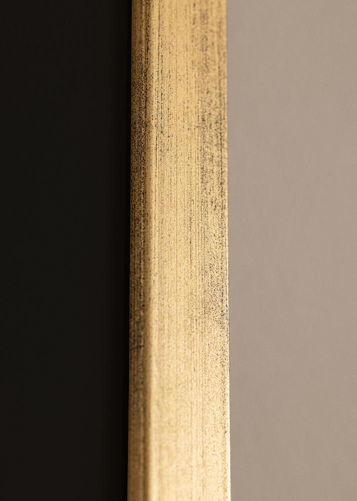 Moldura Stilren Dourado 20x25 cm - Passe-partout Preto 13x19,5 cm