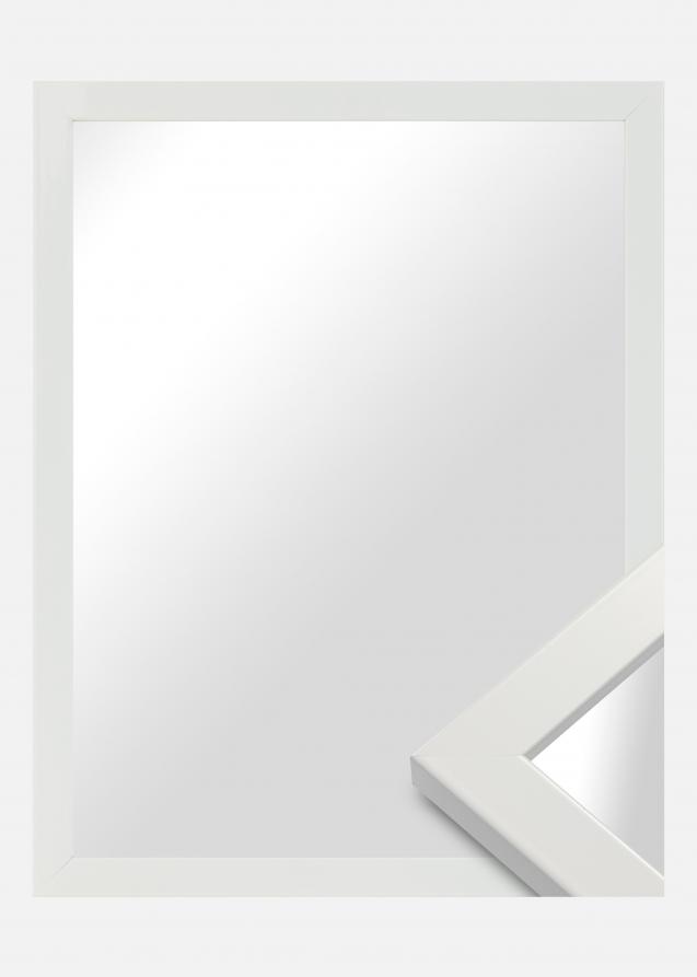 Espelho White Wood Glossy - Tamanho personalizável