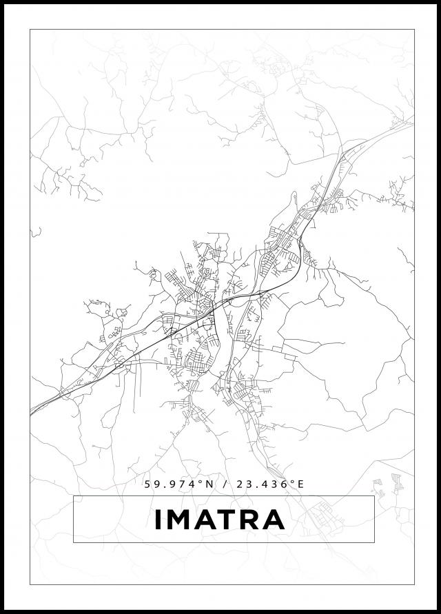 Mapa - Imatra - Cartaz Branco