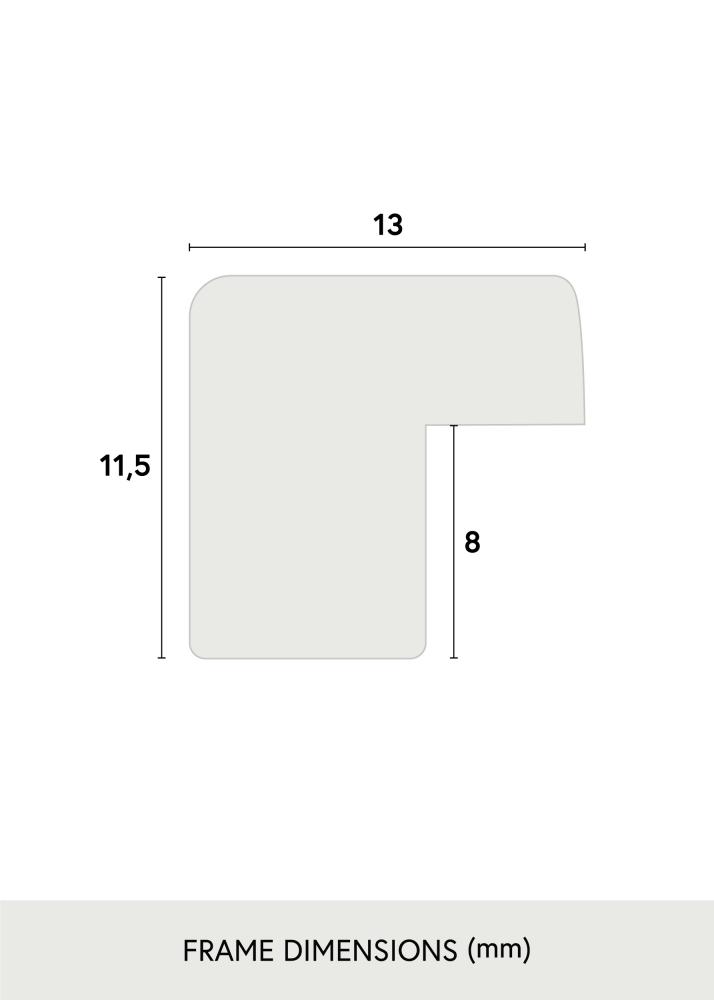 Moldura Edsbyn Grey 50x70 cm - Passe-partout Branco 16x24 inches
