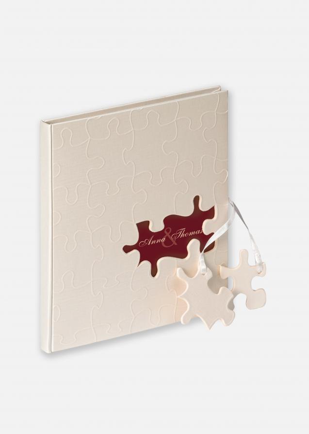 Puzzle Livro de visitas - 23x25 cm (144 Páginas brancas / 72 folhas)