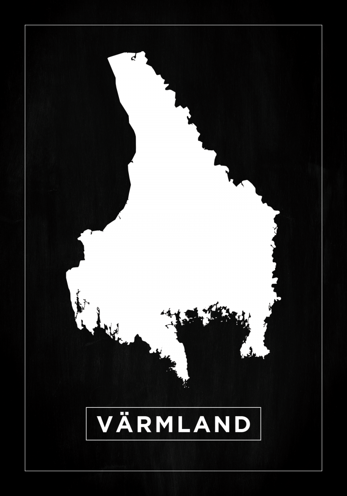 Mapa - Vrmland - Cartaz Preto