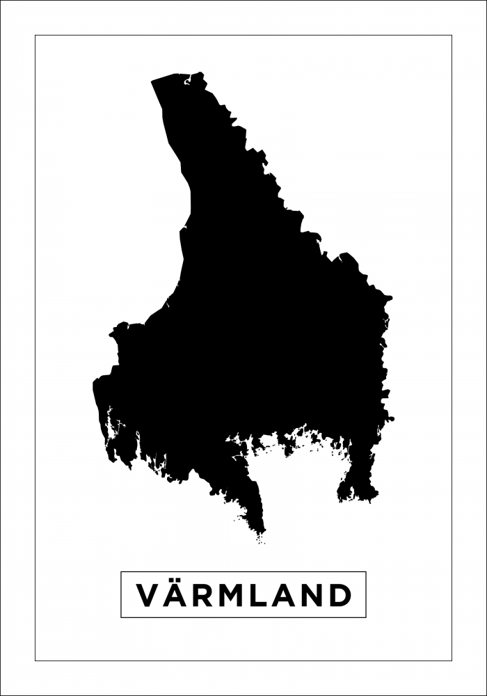 Mapa - Vrmland - Cartaz Branco