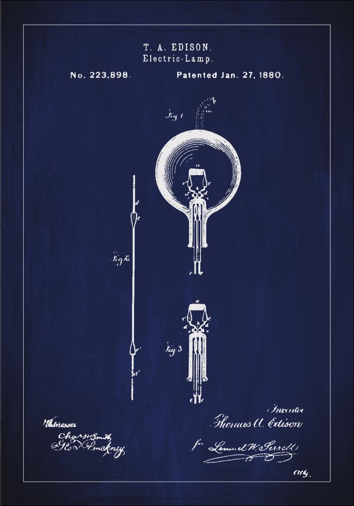 Desenho de patentes - Lmpada B - Azul Pster