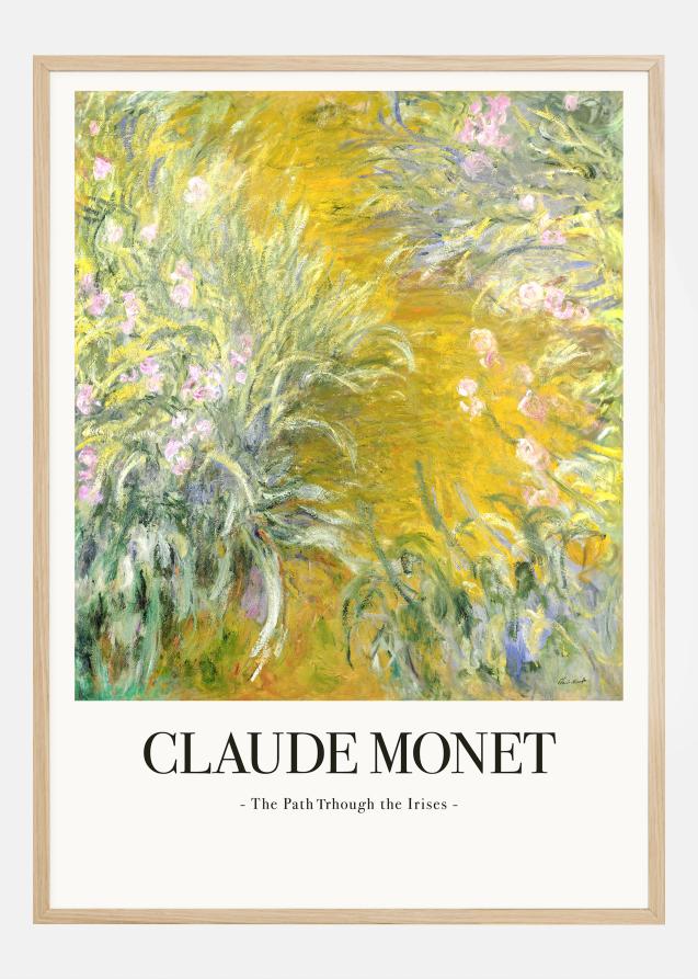 Claude Monet -The Path Through The Irises Póster
