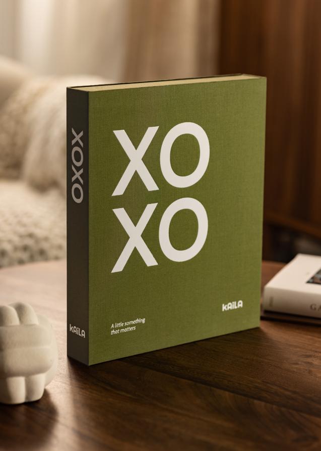 KAILA XOXO Olive - Coffee Table Photo Álbum (60 Páginas pretas / 30 folhas)