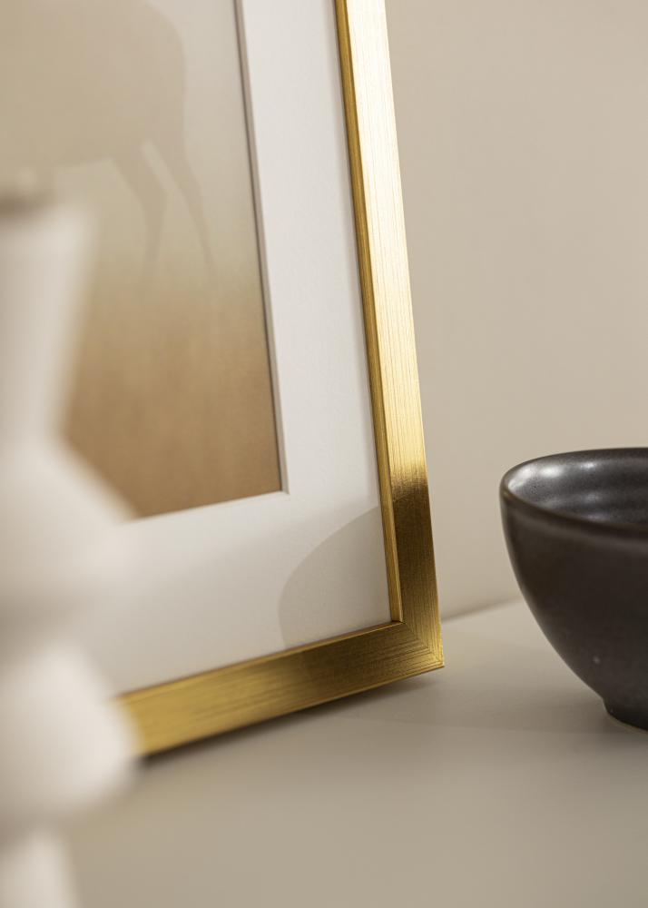 Moldura Falun Vidro acrlico Dourado 40x50 cm