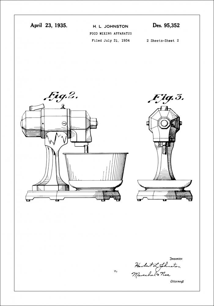 Desenho de patentes - Batedeira II Pster