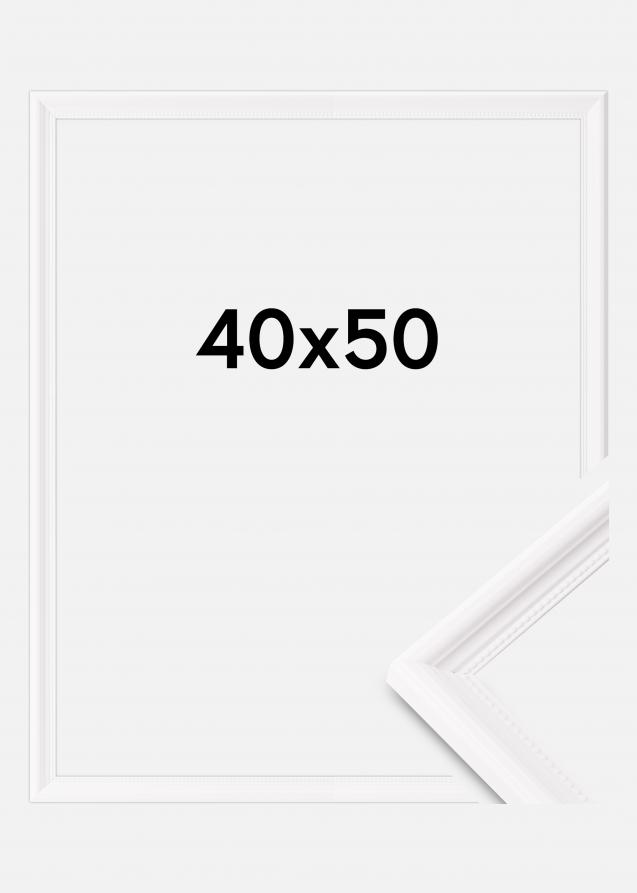 Moldura Gala Vidro acrílico Branco 40x50 cm