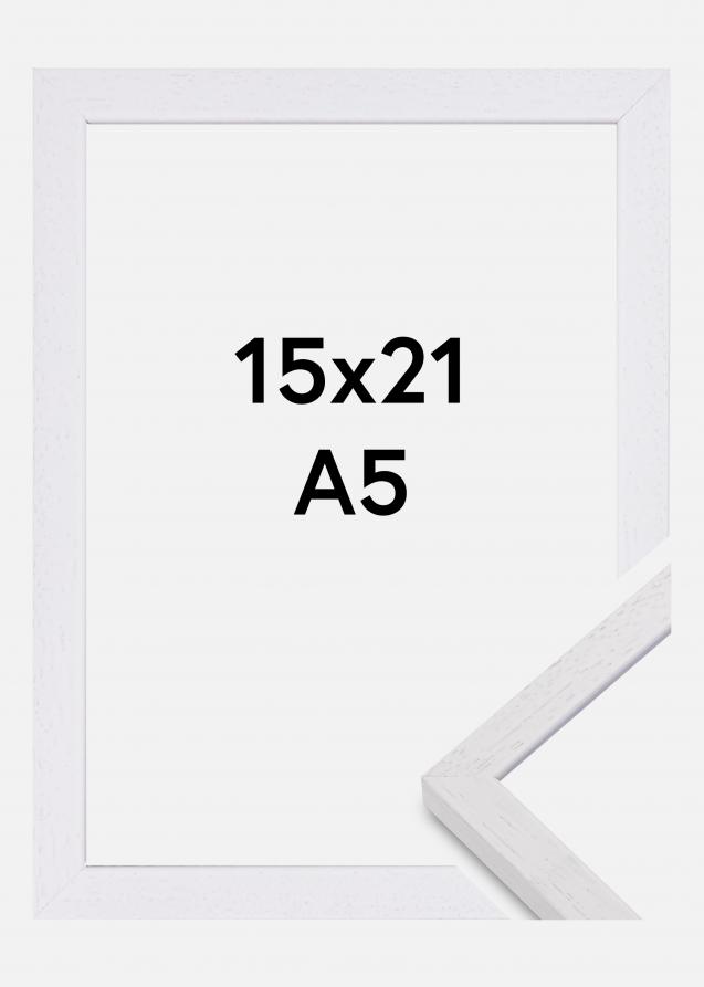 Moldura Glendale Mate Vidro antirreflexo Branco 15x21 cm (A5)