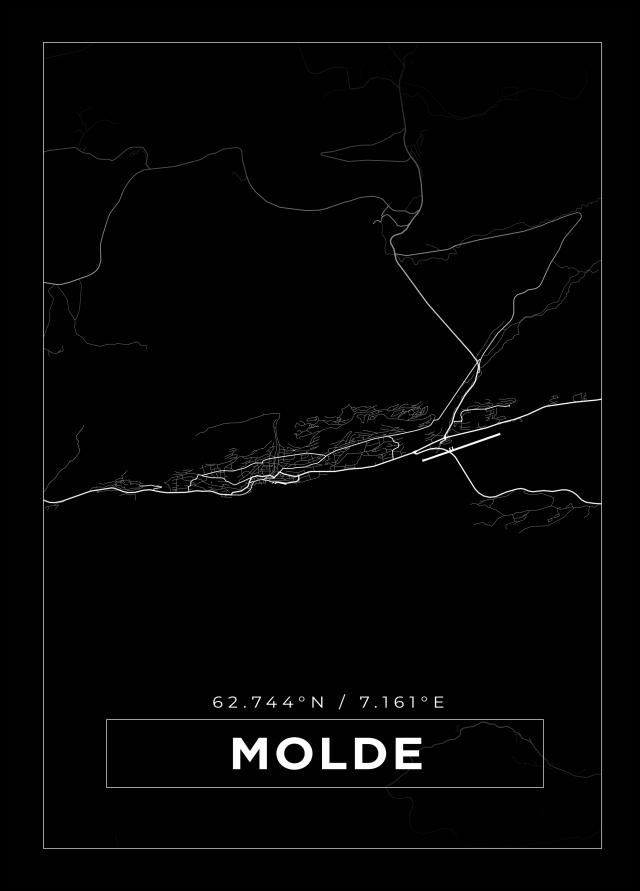 Mapa - Molde - Cartaz Preto