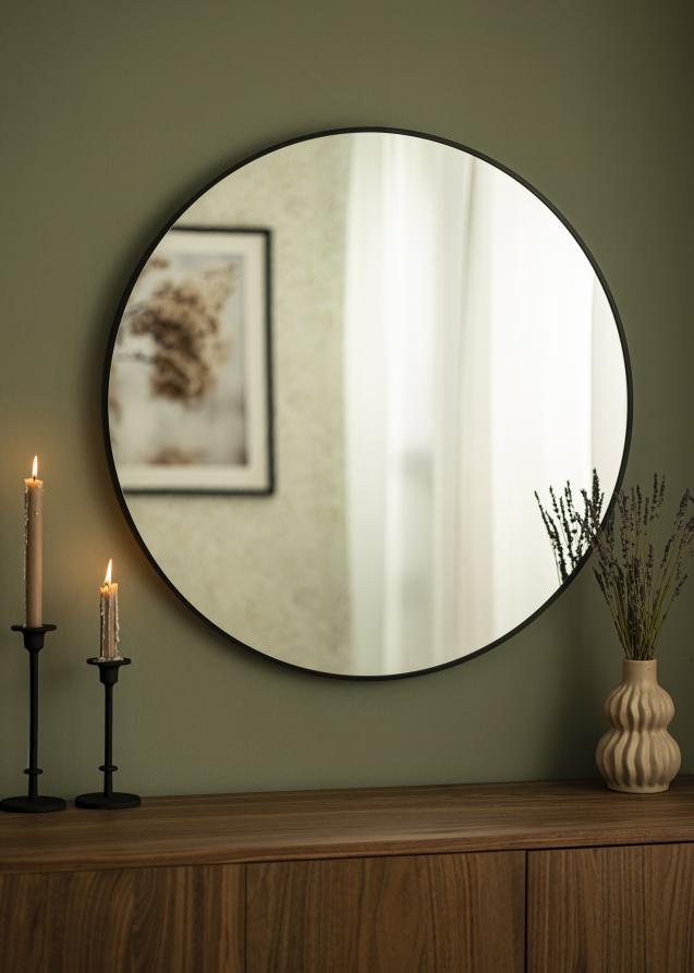 Espelho Modern Preto 80 cm Ø