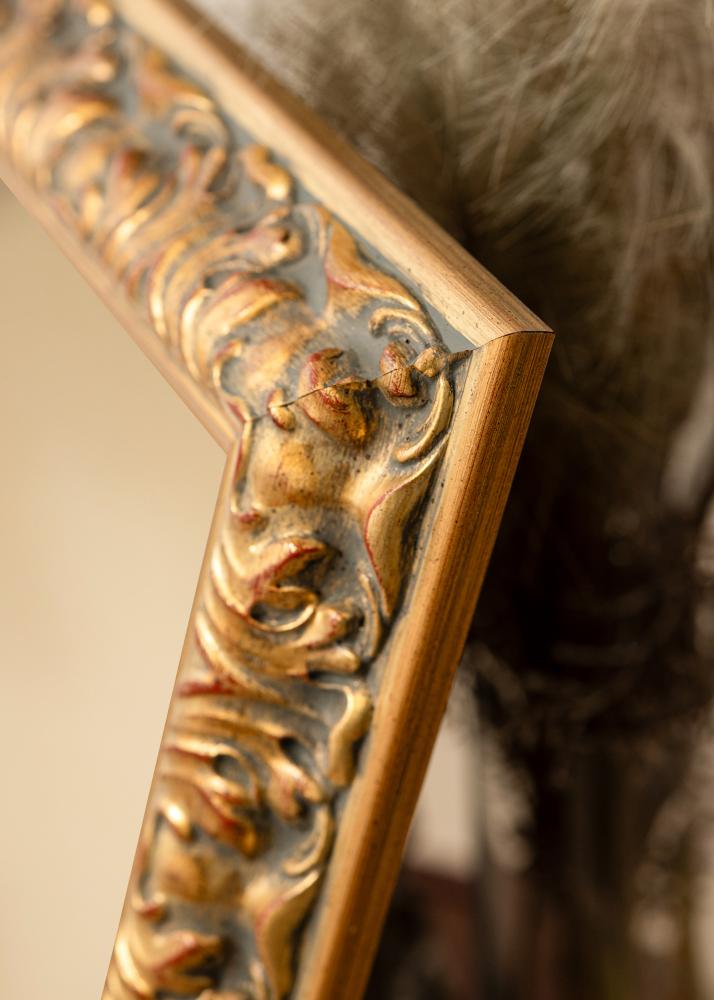 Espelho Odin Dourado/Vermelho - Por medida