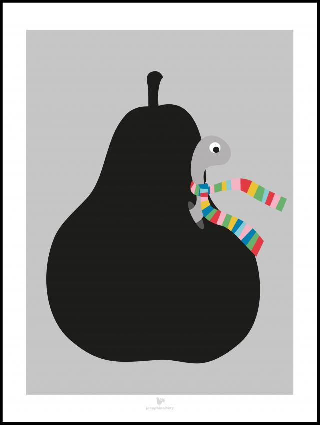 Pear - Grey Póster