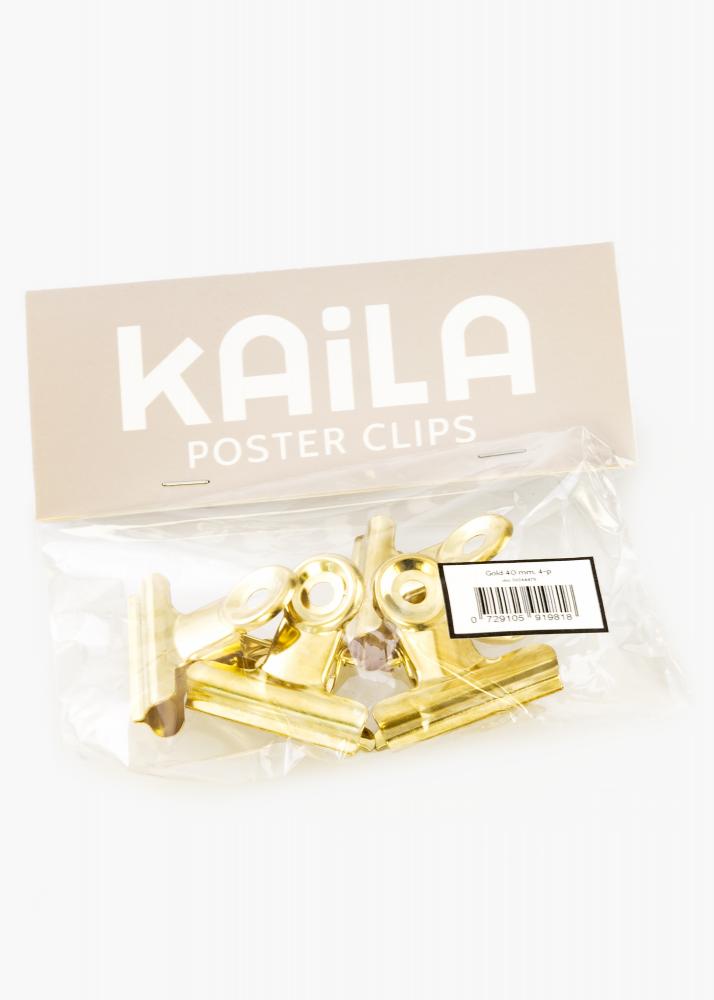 KAILA Pster Clip Gold 40 mm - 4-p