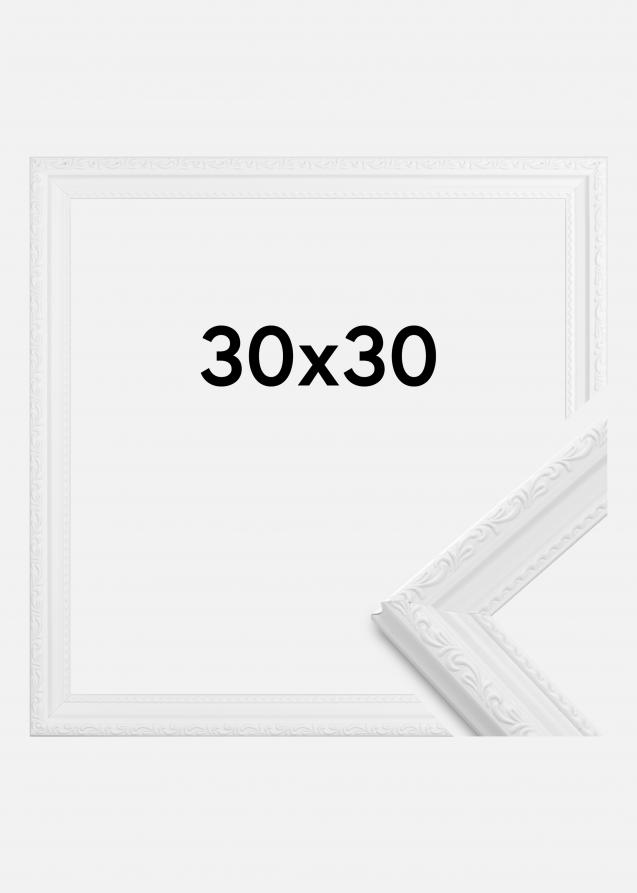 Moldura Abisko Vidro acrílico Branco 30x30 cm