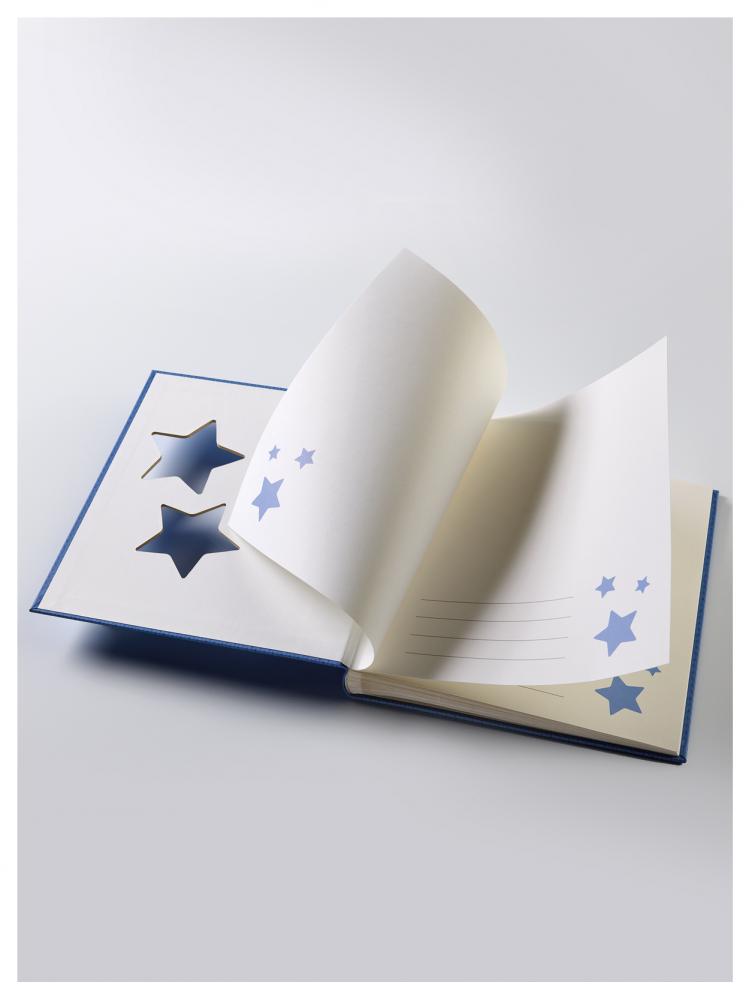 Estrella lbum de beb Azul - 28x30,5 cm (50 Pginas brancas / 25 folhas)
