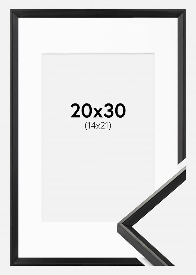Moldura Desire Preto 20x30 cm - Passe-partout Branco 15x22 cm