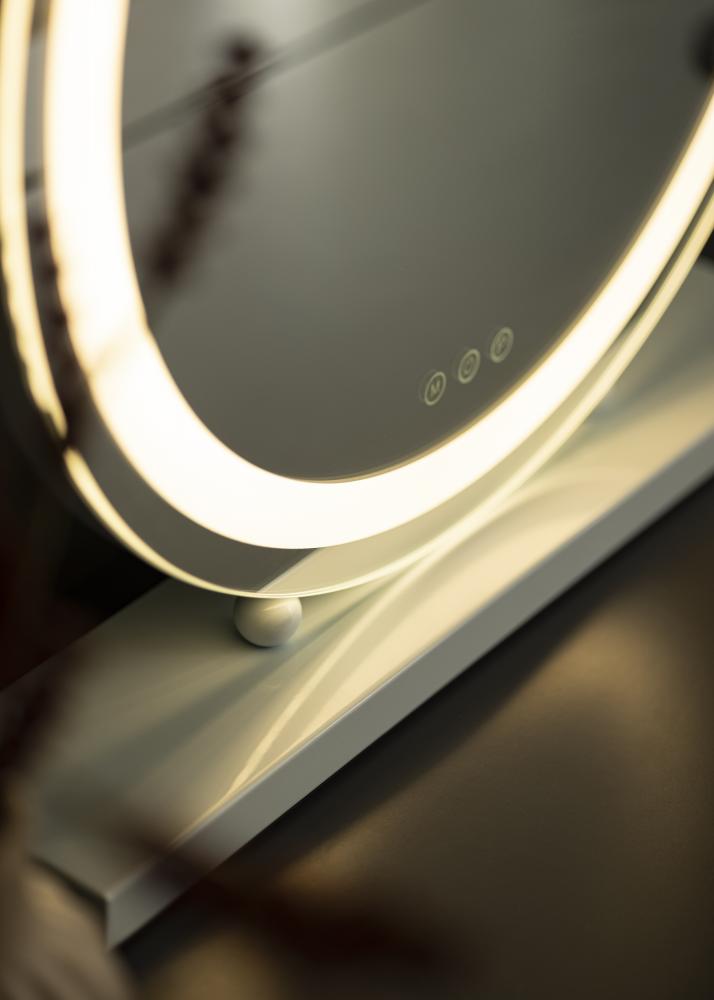 KAILA Espelho para toucador Round LED Branco 50 cm 