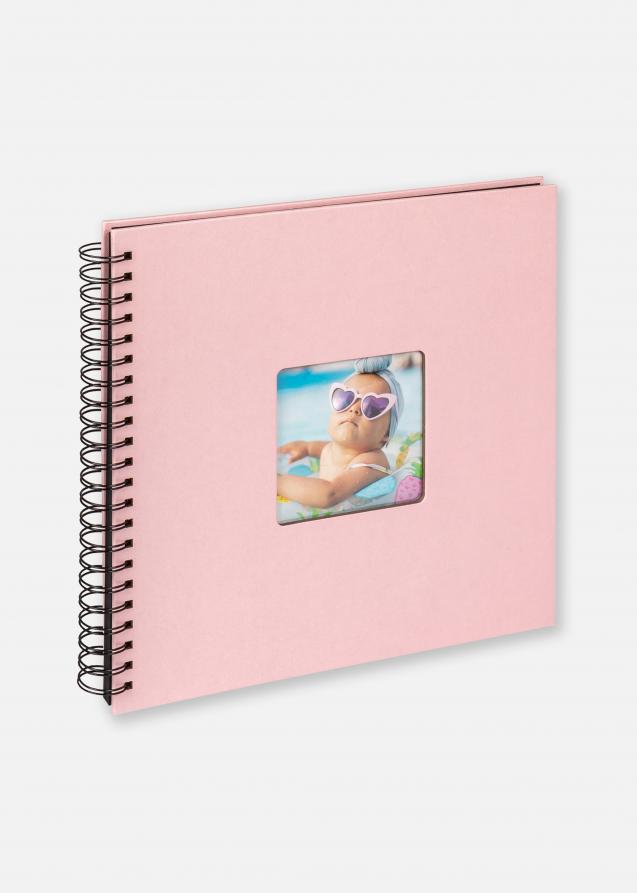 Fun Álbum de bebé Cor-de-rosa - 30x30 cm (50 Preto sidor/25 folhas)