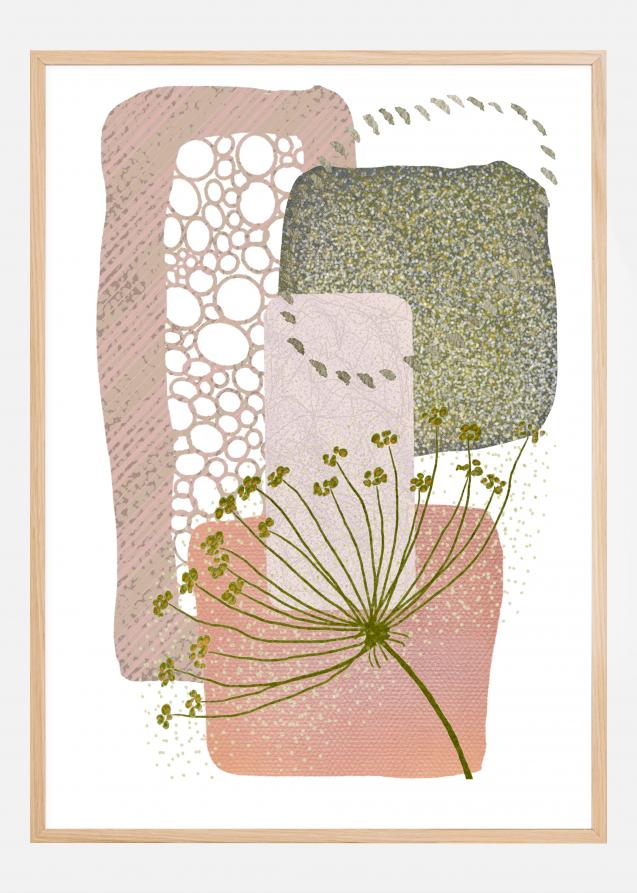 Delicate Pink and Green 2 Póster