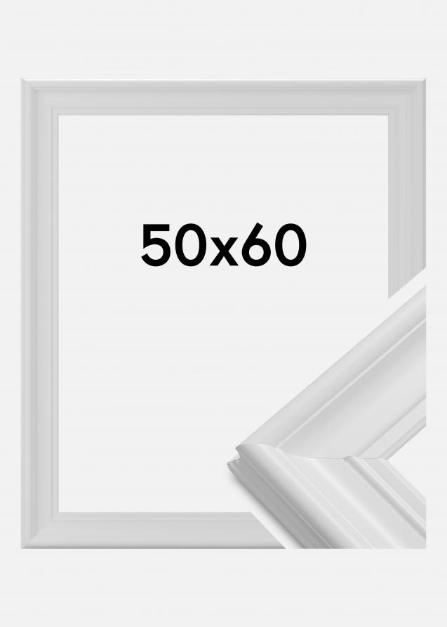 Moldura Mora Premium Vidro acrílico Branco 50x60 cm