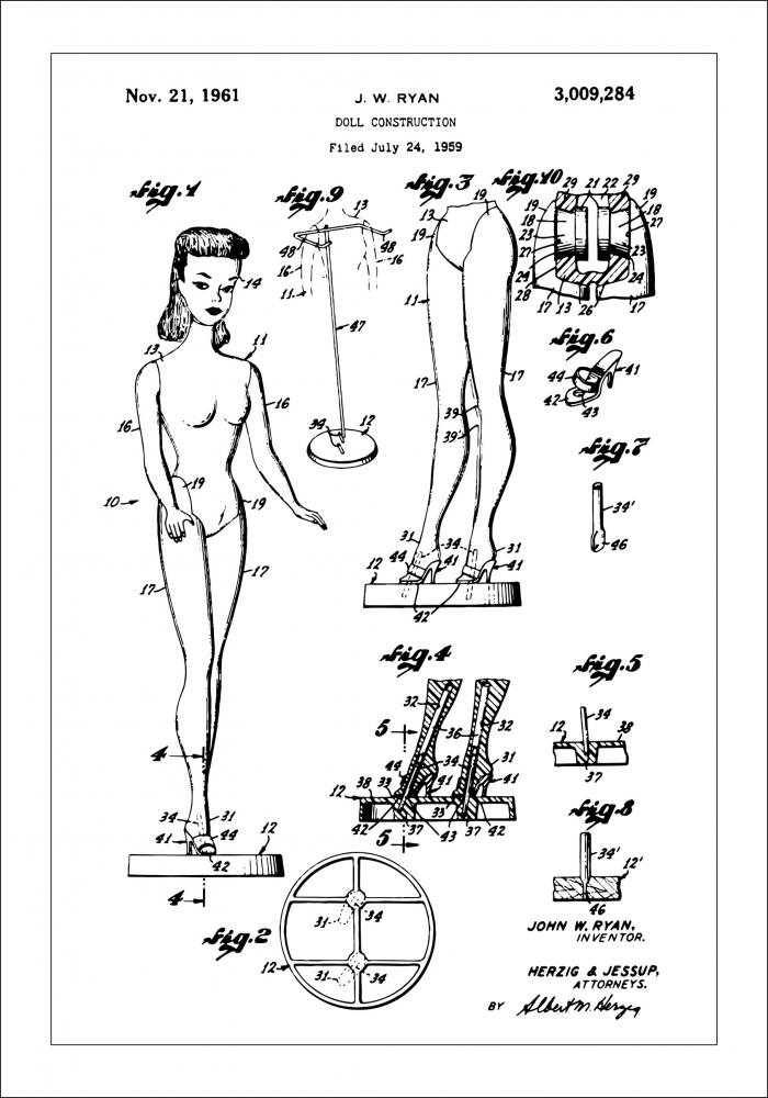 Desenho de patentes - Barbie Pster