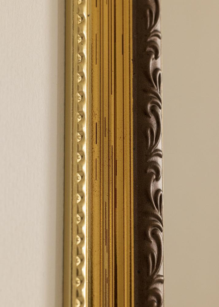 Moldura Abisko Vidro acrlico Dourado 50x70 cm
