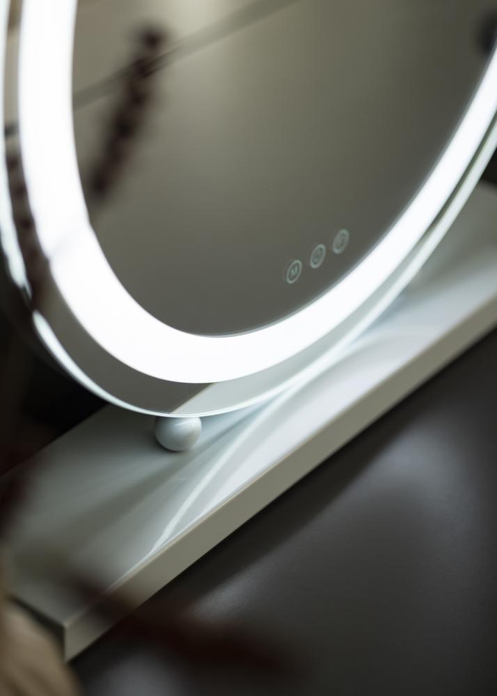 KAILA Espelho para toucador Round LED Branco 50 cm 