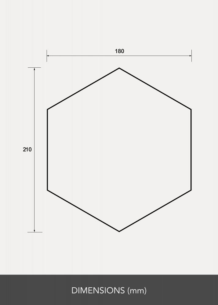 Espelho Set Hexagon 18x21 cm - 5 un.
