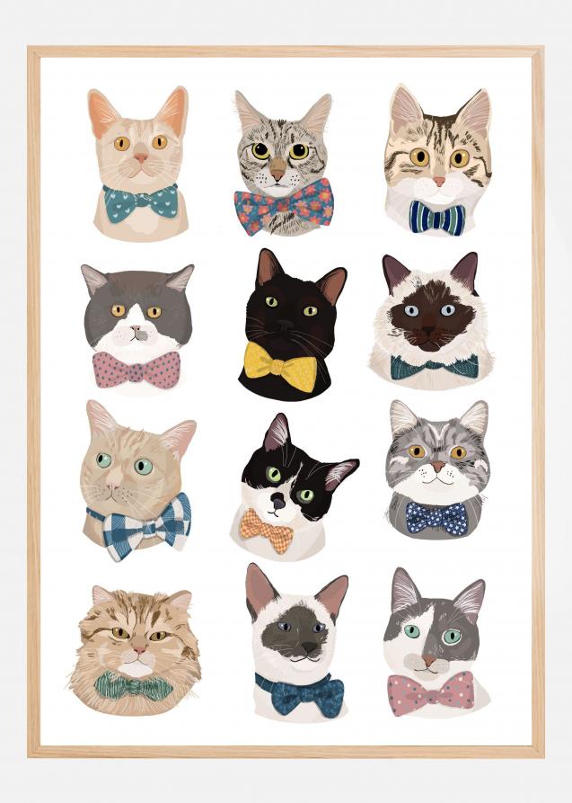 Cats In Bow Tie Póster