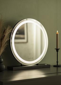 KAILA Espelho para toucador Round LED Preto 50 cm 