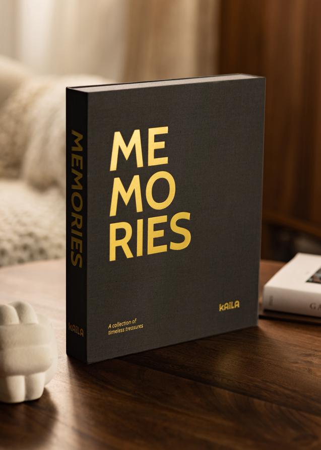 KAILA MEMORIES Black - Coffee Table Photo Álbum (60 Páginas pretas / 30 folhas)