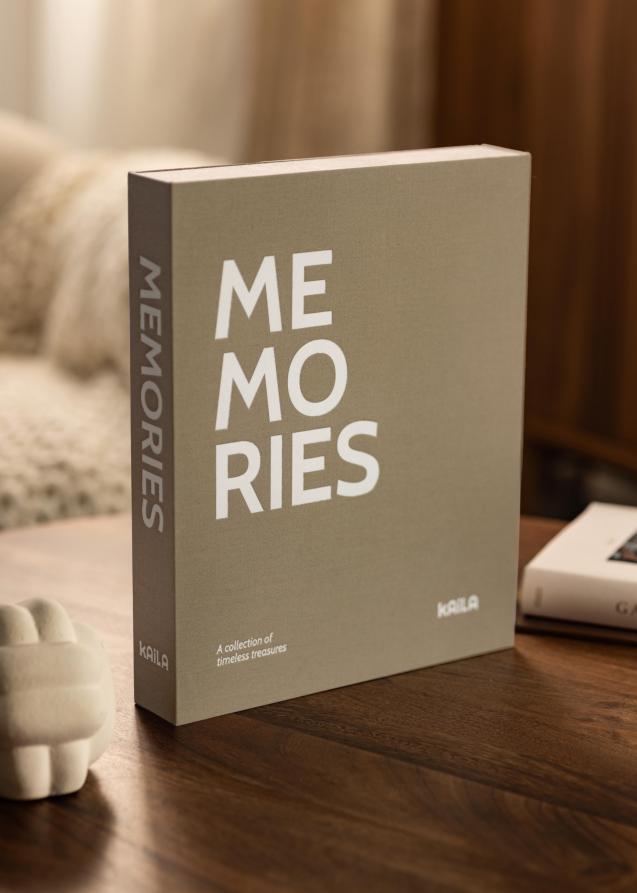 KAILA MEMORIES Grey/White - Coffee Table Photo Álbum (60 Páginas pretas)