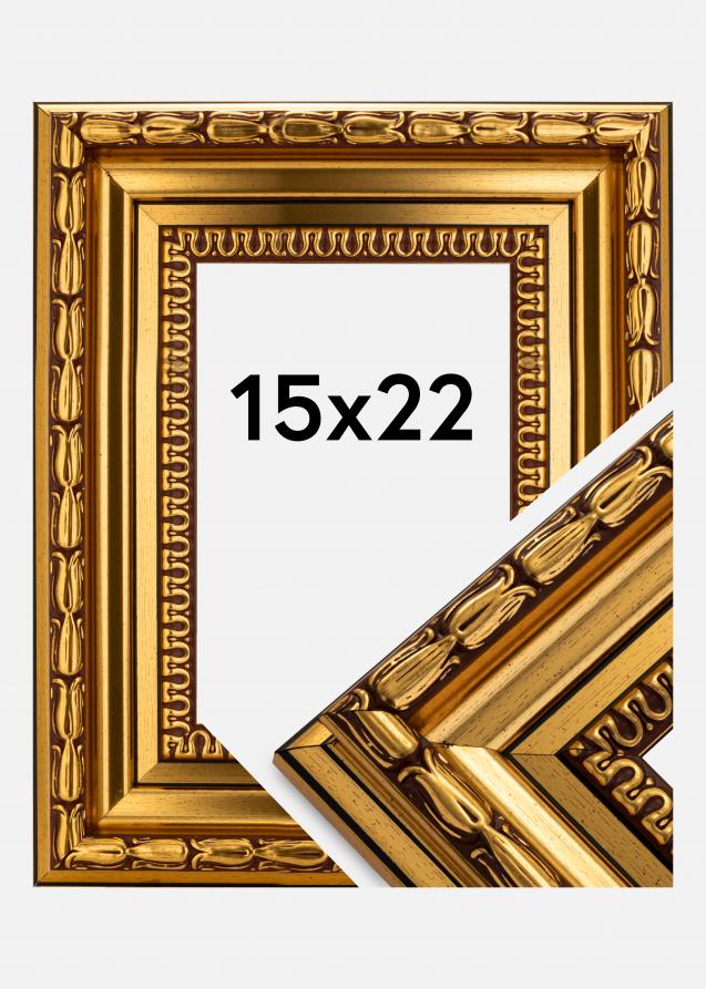 Moldura Birka Premium Dourado 15x22 cm