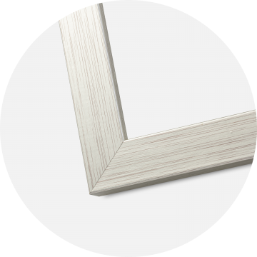Moldura Silver Wood 40x80 cm - Passe-partout Branco 30x74 cm