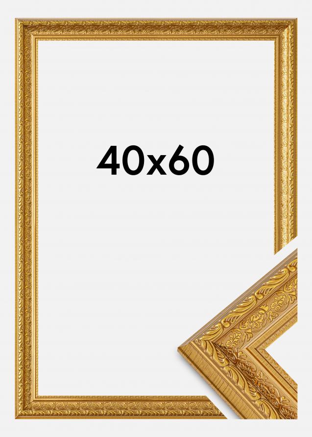Moldura Ornate Vidro acrílico Dourado 40x60 cm